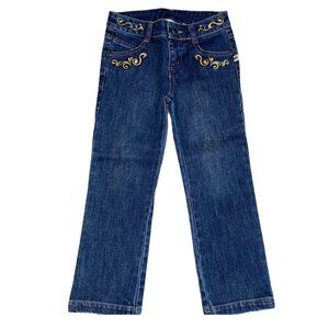 The English Roses Sz 5 Girls Denim Jeans w/ Gold Embellishment